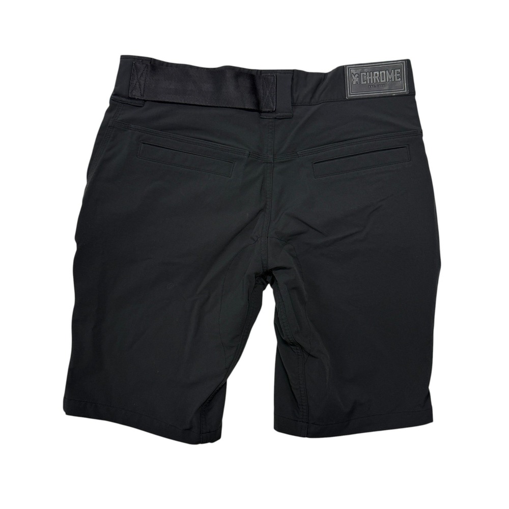 Chrome Industries Utility Folsom Shorts 2.0 Mens 32 Black Cycling Commuter Tech - Picture 2 of 10
